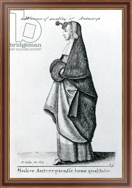 Постер Woman of Quality from Antwerp, 1643 с типом исполнения На холсте в раме в багетной раме 35-M719P-83