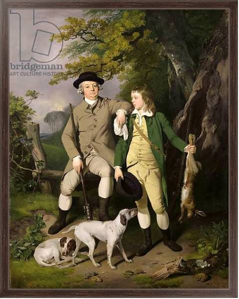 Постер Portrait of a Sportsman with his Son, 1779 с типом исполнения На холсте в раме в багетной раме 221-02