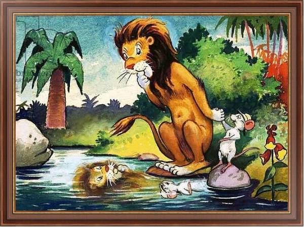 Постер Leo the Friendly Lion 17 с типом исполнения На холсте в раме в багетной раме 35-M719P-83