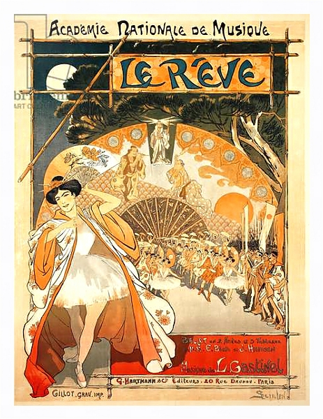 Постер The Dream, 1891 с типом исполнения На холсте в раме в багетной раме 221-03