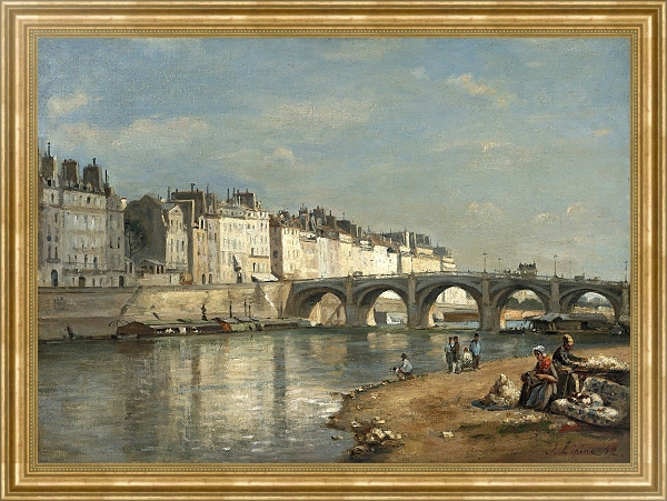 Постер Pont de la Tournelle с типом исполнения На холсте в раме в багетной раме NA033.1.051