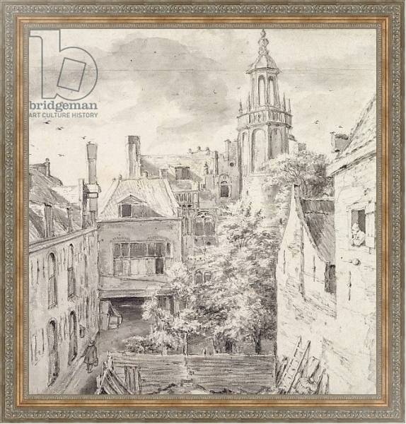 Постер View of the Courtyard of the House of the Archers in Amsterdam с типом исполнения На холсте в раме в багетной раме 484.M48.310