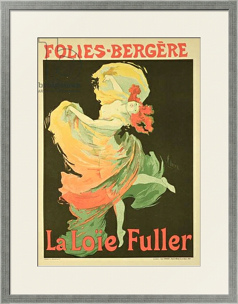 Постер Reproduction of a Poster Advertising 'Loie Fuller' at the Folies-Bergere, 1893 с типом исполнения Под стеклом в багетной раме 1727.2510