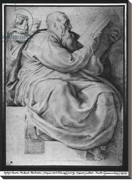 Постер The Prophet Zacharias, after Michelangelo Buonarroti с типом исполнения На холсте без рамы