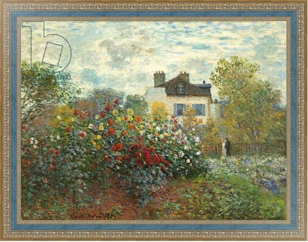 Постер The Artist's Garden in Argenteuil, 1873 с типом исполнения На холсте в раме в багетной раме 484.M48.685