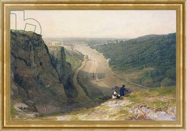 Постер The Avon Gorge, looking over Clifton, c.1820 с типом исполнения На холсте в раме в багетной раме NA033.1.051