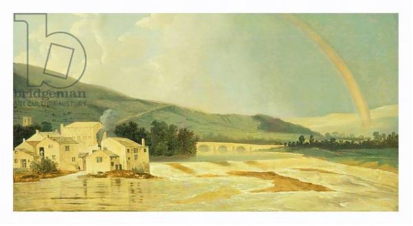 Постер Otley Bridge on the River Wharfe с типом исполнения На холсте в раме в багетной раме 221-03