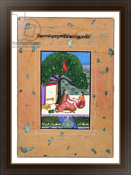 Постер Purva Ragini of Megh, c.1740-80 с типом исполнения На холсте в раме в багетной раме 1.023.151
