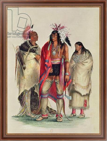 Постер North American Indians, c.1832 с типом исполнения На холсте в раме в багетной раме 35-M719P-83