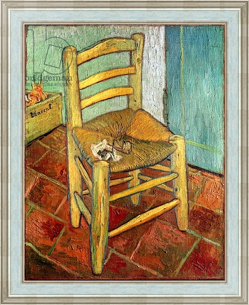 Постер Vincent's Chair, 1888 с типом исполнения На холсте в раме в багетной раме NA053.0.114