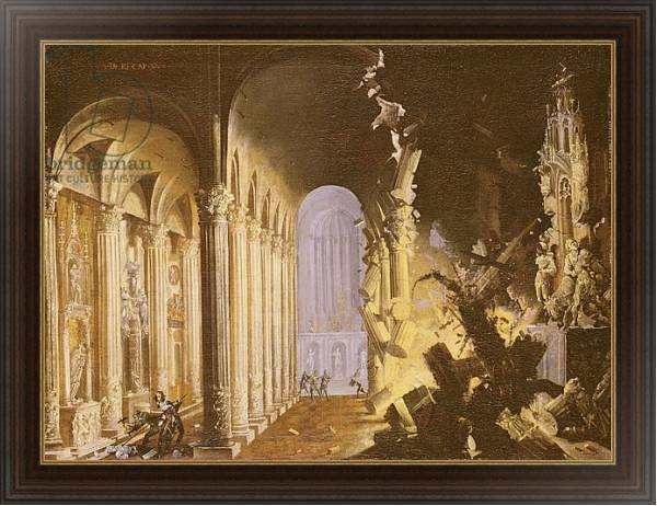 Постер King Asa of Judah destroying the statue of Priapus с типом исполнения На холсте в раме в багетной раме 1.023.151