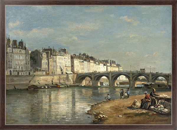 Постер Pont de la Tournelle с типом исполнения На холсте в раме в багетной раме 221-02