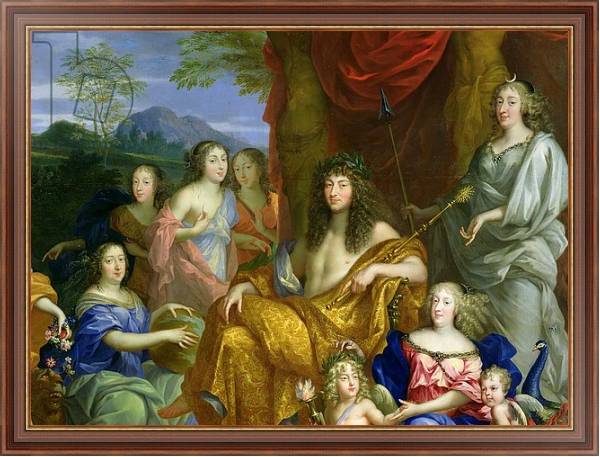 Постер The Family of Louis XIV 1670 с типом исполнения На холсте в раме в багетной раме 35-M719P-83