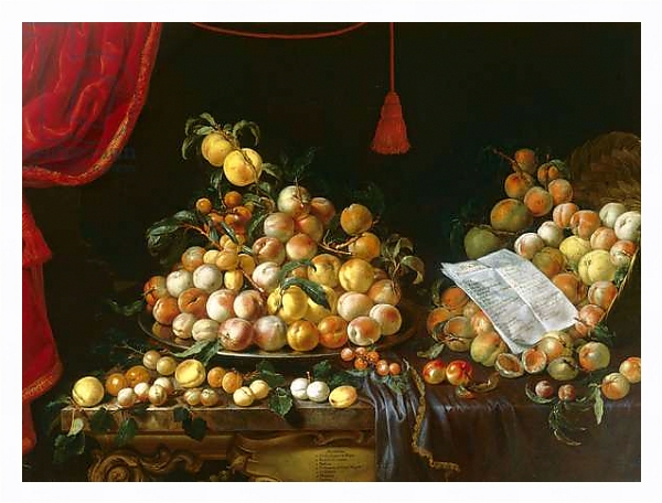 Постер Peaches and apricots с типом исполнения На холсте в раме в багетной раме 221-03