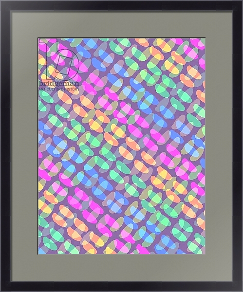 Постер Dotted Check, 2011 99;pattern; decorative; motif; design; colourful; с типом исполнения Под стеклом в багетной раме 221-01