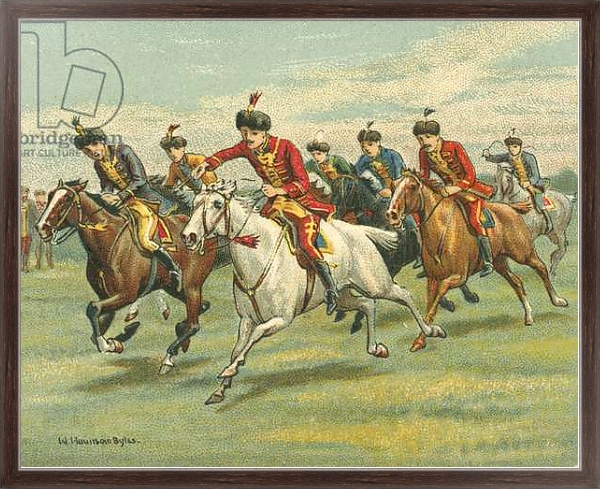 Постер Races Historic and Modern, Hungarian Horse Races с типом исполнения На холсте в раме в багетной раме 221-02