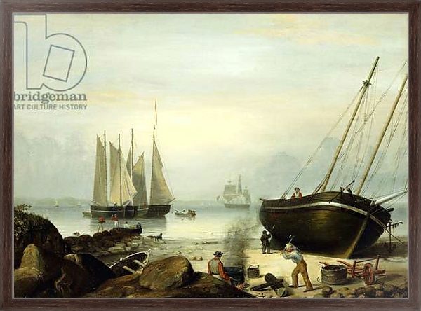 Постер Beached for Repairs, Duncan's Point, Gloucester, 1848 с типом исполнения На холсте в раме в багетной раме 221-02