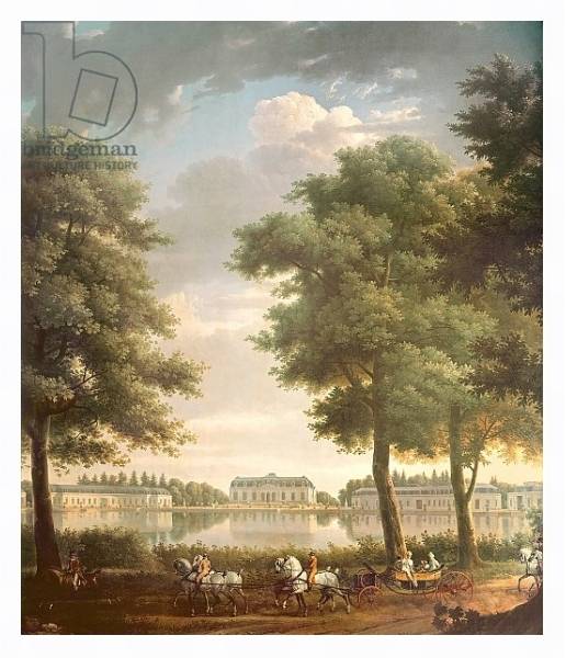 Постер Schloss Benrath, 1806 с типом исполнения На холсте в раме в багетной раме 221-03