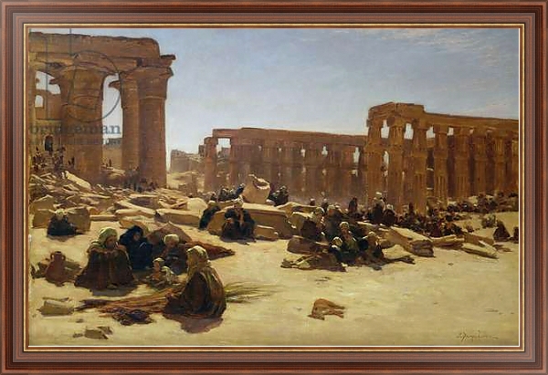 Постер Ruins of the Temple at Luxor, c.1890 с типом исполнения На холсте в раме в багетной раме 35-M719P-83