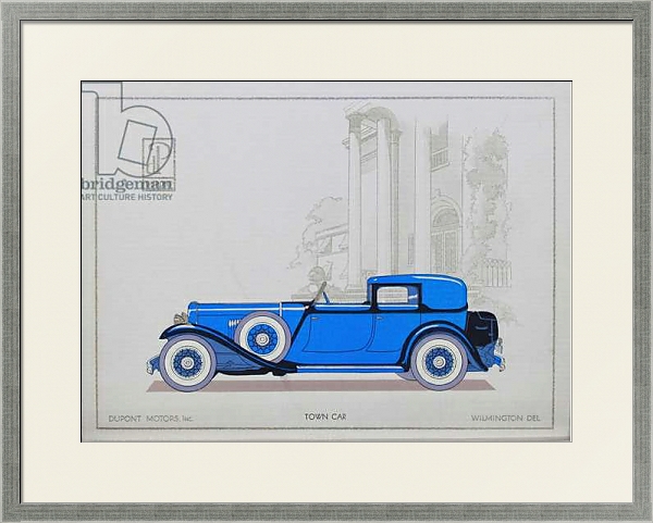 Постер DuPont Motor Cars: Town Car, 1921 с типом исполнения Под стеклом в багетной раме 1727.2510