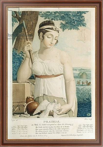 Постер Prairial, ninth month of the Republican Calendar, engraved by Tresca, c.1794 с типом исполнения На холсте в раме в багетной раме 35-M719P-83
