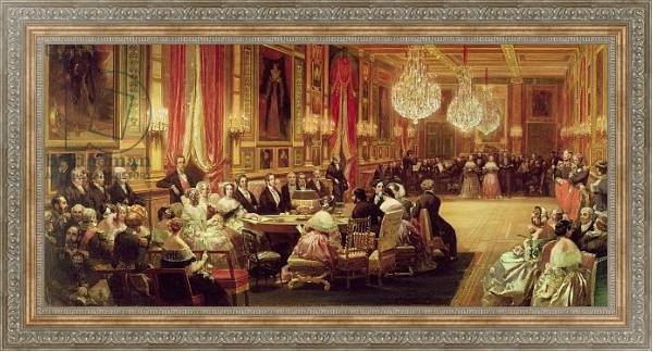Постер Concert in the Galerie des Guise at Chateau d'Eu, 4th September 1843, 1844 с типом исполнения На холсте в раме в багетной раме 484.M48.310