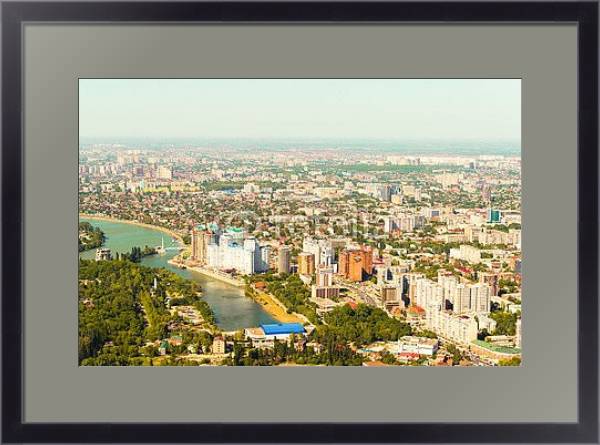 Постер Россия, Краснодар. Современный город №3 с типом исполнения Под стеклом в багетной раме 221-01