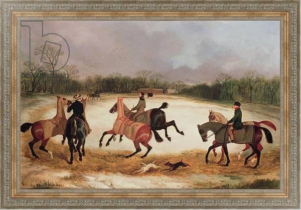 Постер Grooms exercising racehorses с типом исполнения На холсте в раме в багетной раме 484.M48.310