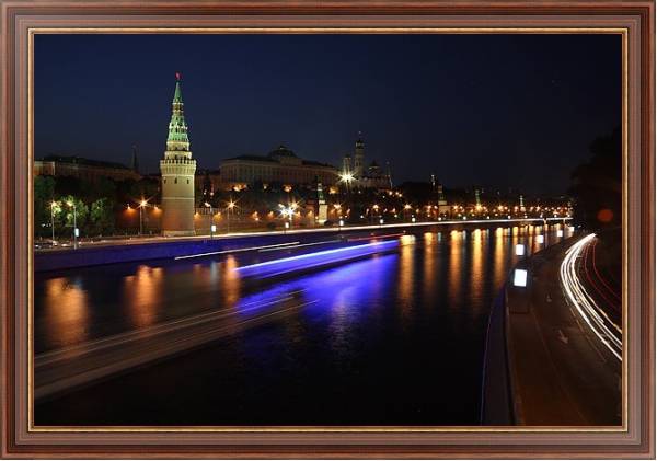 Постер Москва, Кремль с типом исполнения На холсте в раме в багетной раме 35-M719P-83