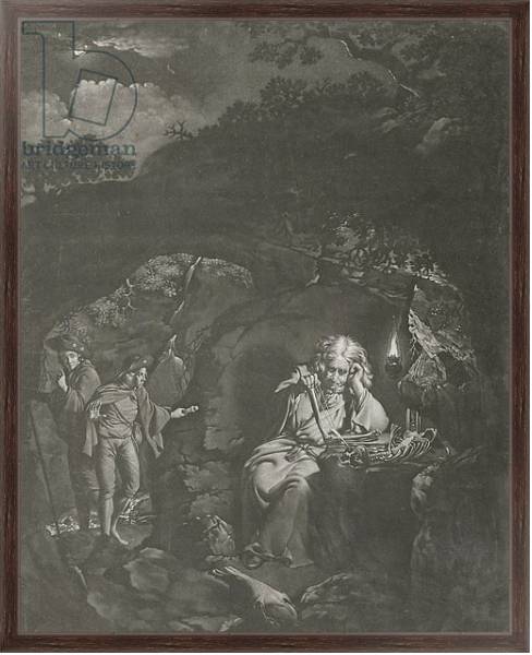 Постер A Philosopher by Lamplight, engraved by William Pether 1770 с типом исполнения На холсте в раме в багетной раме 221-02