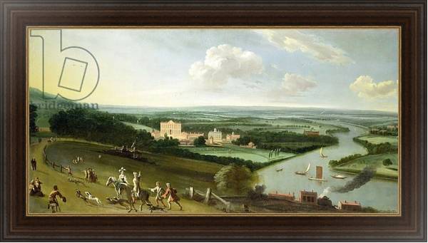 Постер The Earl of Rochester's House, New Park, Richmond, Surrey, c.1700-05 с типом исполнения На холсте в раме в багетной раме 1.023.151