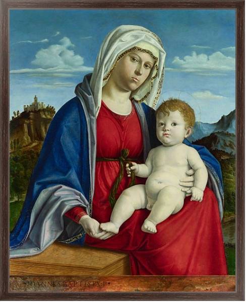 Постер Дева Мария с младенцем 10 с типом исполнения На холсте в раме в багетной раме 221-02