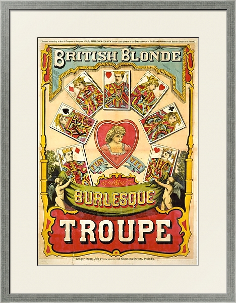 Постер British Blonde Burlesque Troupe с типом исполнения Под стеклом в багетной раме 1727.2510