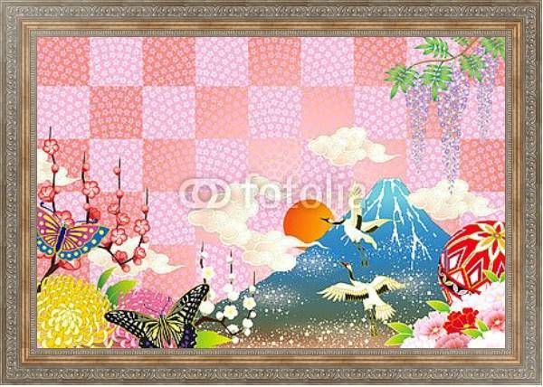 Постер Утро в Японии с типом исполнения На холсте в раме в багетной раме 484.M48.310