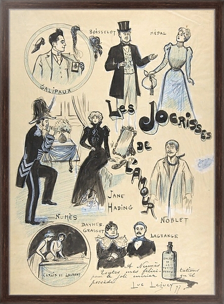 Постер Les Jocrisses de L’Amour с типом исполнения На холсте в раме в багетной раме 221-02