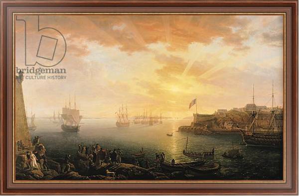 Постер View of Brest Harbour, 1796 с типом исполнения На холсте в раме в багетной раме 35-M719P-83