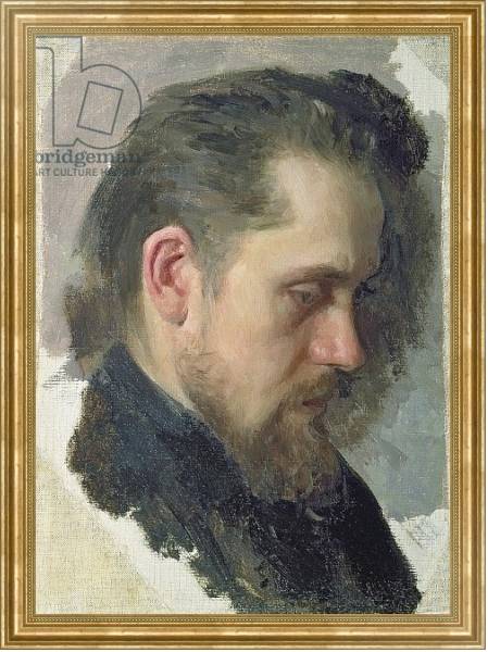 Постер Portrait of the author Nikolay Pomyalovsky, 1860 с типом исполнения На холсте в раме в багетной раме NA033.1.051