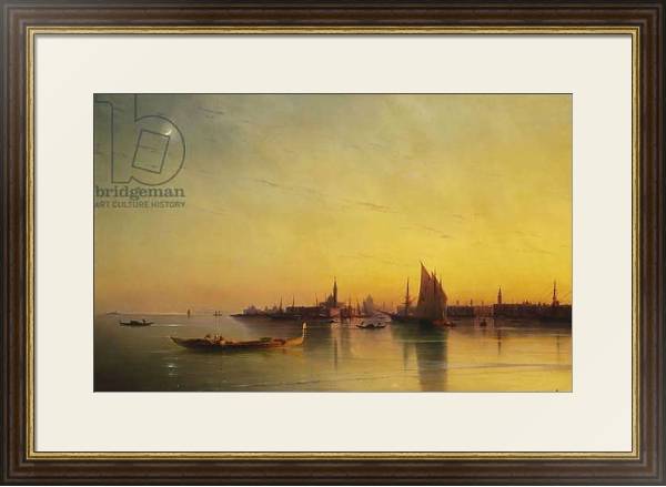 Постер Venice from the Lagoon at Sunset, 1873 с типом исполнения Под стеклом в багетной раме 1.023.036