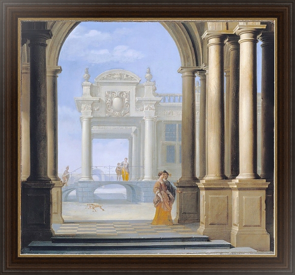Постер The Entrance to a Palace с типом исполнения На холсте в раме в багетной раме 1.023.151