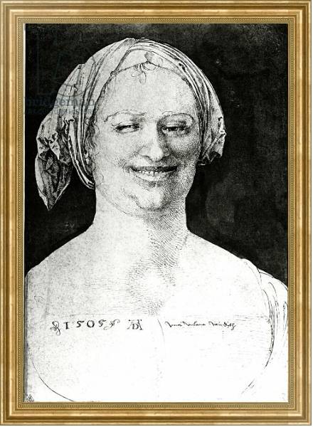 Постер Portrait of a peasant woman, 1505 с типом исполнения На холсте в раме в багетной раме NA033.1.051