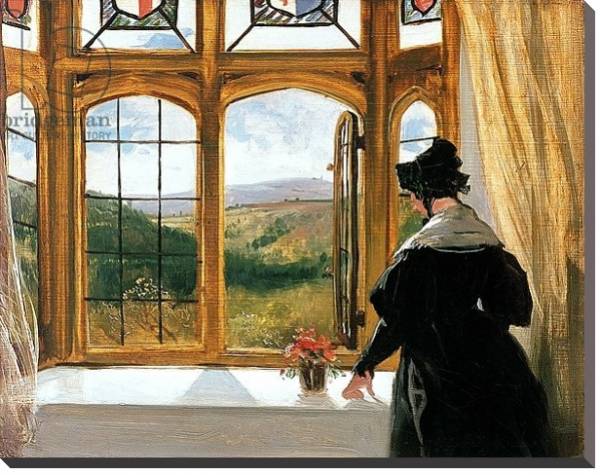 Постер Duchess of Abercorn looking out of a window с типом исполнения На холсте без рамы