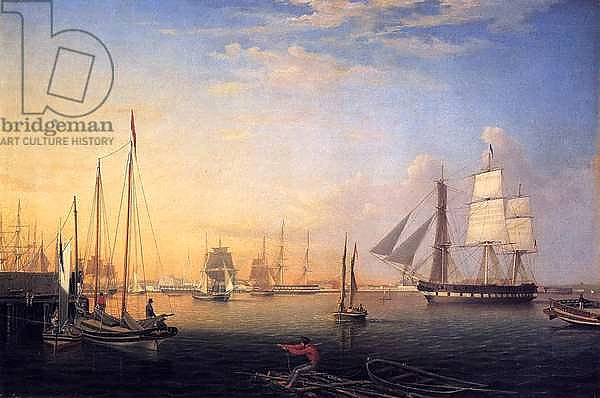 Постер Baltimore Harbour, 1850 с типом исполнения На холсте без рамы