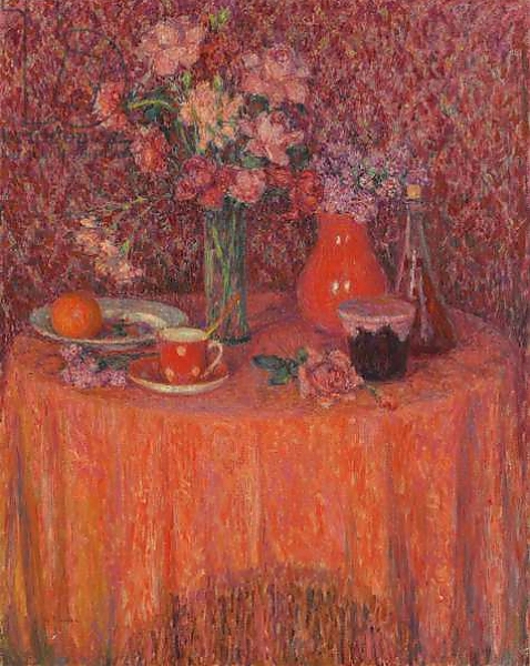 Постер The Table, Harmony in Red; Le Table, Harmonie Rouge, 1927 с типом исполнения На холсте без рамы