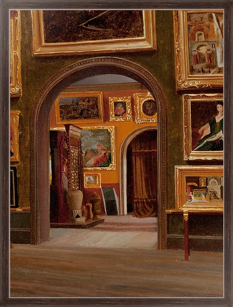 Постер Studio Interior, possibly the Boston Athenaeum с типом исполнения На холсте в раме в багетной раме 221-02