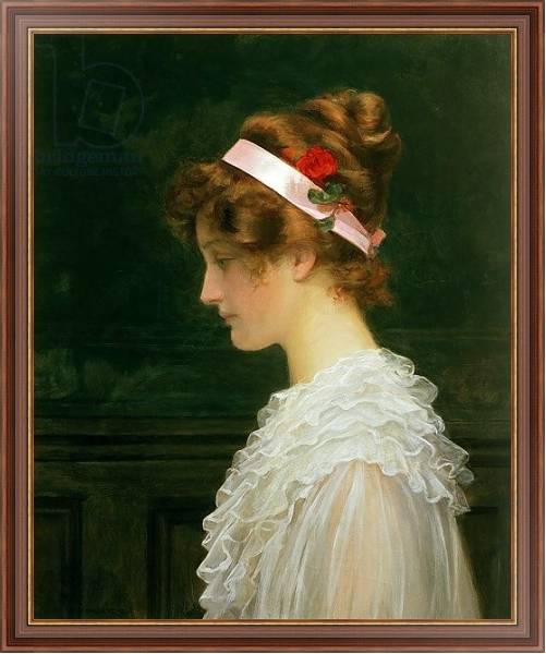 Постер Profile of a young girl с типом исполнения На холсте в раме в багетной раме 35-M719P-83