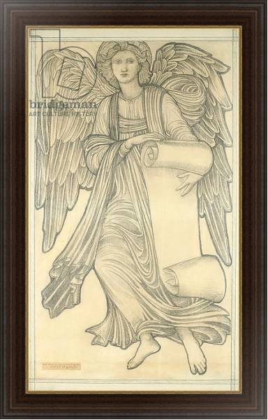 Постер Angel with Scroll - figure number nine, 1880 с типом исполнения На холсте в раме в багетной раме 1.023.151