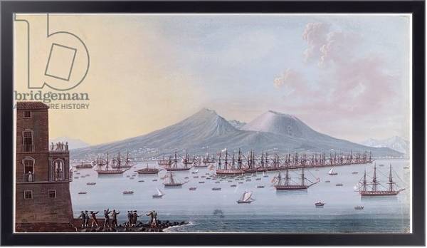 Постер View of the Bay of Naples, 1798 с типом исполнения На холсте в раме в багетной раме 221-01