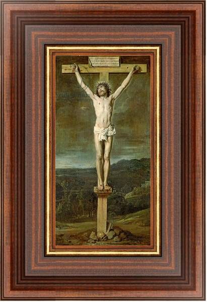 Постер Christ alive on the cross at Calvary, 1631 с типом исполнения На холсте в раме в багетной раме 35-M719P-83
