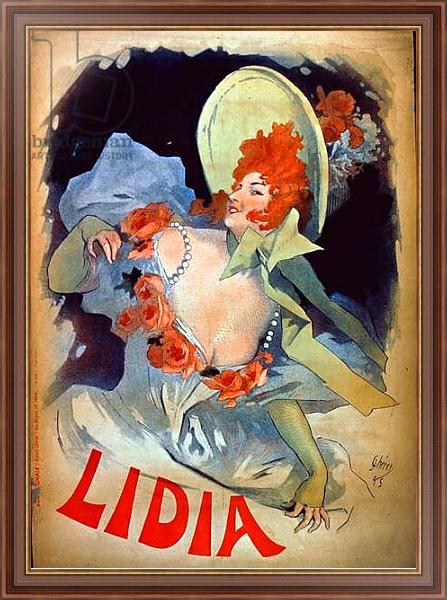 Постер 'Lidia', 1895 с типом исполнения На холсте в раме в багетной раме 35-M719P-83