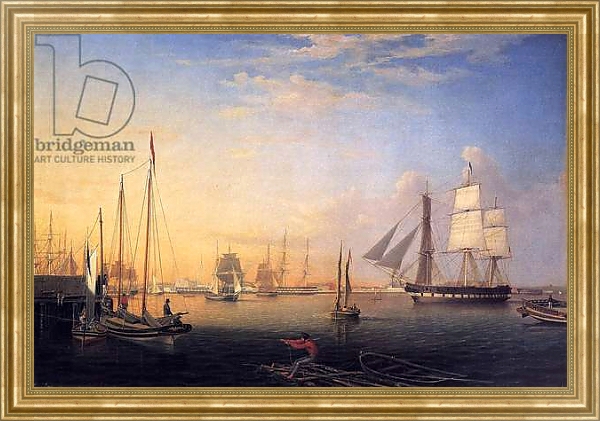 Постер Baltimore Harbour, 1850 с типом исполнения На холсте в раме в багетной раме NA033.1.051